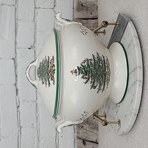 Spode Christmas Tree Classic Holiday Mint Vintage Earthenware Soup Tureen